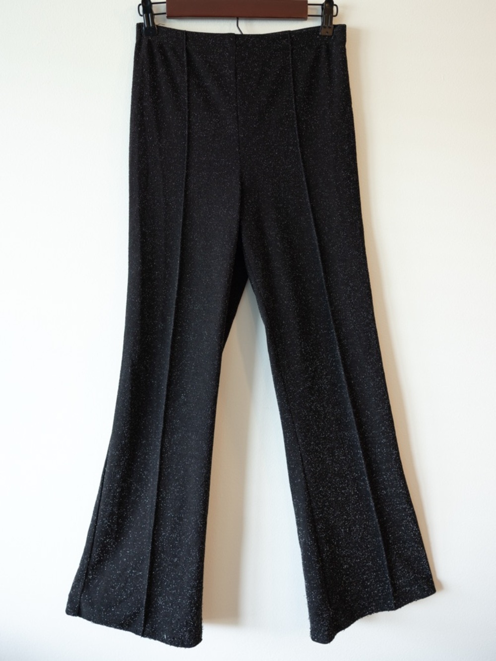 Sparkle Black Wide-Leg Women's Pants